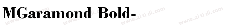 MGaramond Bold字体转换